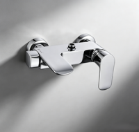 Colonne de douche murale en aluminium chromé 4 fonctions avec pommeau de pluie, robinet mitigeur thermostatique, ensemble de douche OEM ODM