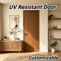 Porte extérieure en composite bois-aluminium, remplissage en bois massif, résistante au soleil, pour appartement, maison, projet de décoration de bâtiment personnalisé