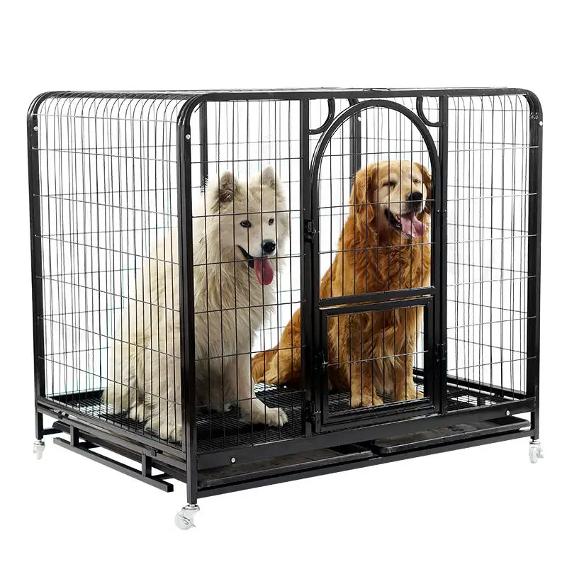 stainless steel large dog crate collapsible galvanized steel pipe durable pet running cage home cat house outdoors