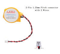 Baterai Lithium CMOS BIOS RTC 3v Cr2032 Cr2016 ML1220 Kustom dengan Kabel dan Konektor untuk Dell Lenovo HP ACER ASUS Ps2 Ps3