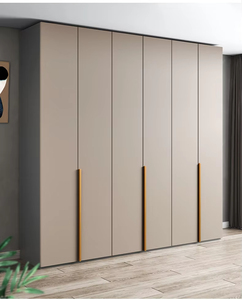 Modern Long Zinc Alloy <b>Door</b> Pull <b>Handle</b> Golden Grey Wardrobe <b>Handles</b> for <b>Kitchen</b> Bedroom Dresser with Screws Durable Antirust - Product Image 1