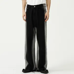 Pantalones vaqueros holgados de talla grande para hombre, ropa de calle Vintage, estilo japonés, Hip Hop, teñido con lazo