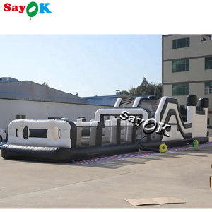 Pista de obstáculos inflable para La jungla para niños y adultos, pista de obstáculos inflable grande de PVC de alta calidad - Product Image 2