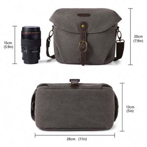 Étui photo imperméable décontracté BSCI avec housse de pluie pour femmes et hommes, sac à bandoulière rembourré vintage pour appareil photo - Product Image 6