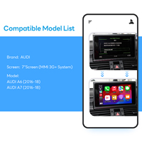 Interface vidéo sans fil Exploter LVDS RGB CarPlay Android Auto pour Audi A6 A7 2016-2018 système MMI-3G+ unité principale 7 pouces