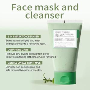 CREMA FACIAL DE ARCILLA DE TOMATE VERDE con VITAMINA C, FRAGANCIA NATURAL, HIDRATANTE, TAMAÑO REGULAR, Tratamiento Limpiador Profundo - Product Image 1