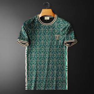 Camiseta de Verano de Algodón Puro Cómoda con Estampado de Letras para Hombre, Camiseta de Manga Corta Verde Moderna con Estampado Ajustada - Product Image 4