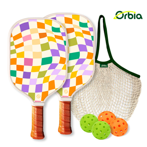 Orbia Thể Thao Đầy Màu Sắ<span class=keywords><strong>c</strong></span> Rô Bề Mặt In Pickleball Mái Chèo Graphite Dưa Bóng Vợt Bộ <span class=keywords><strong>C</strong></span>ủa 2 Mái Chèo 4 Quả Bóng Cho Người Mới Bắt Đầu - Product Image 1