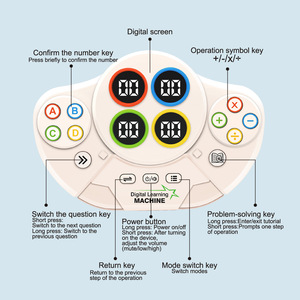 Jouets éducatifs, machine d'apprentissage des mathématiques intelligente, entraîneur de mathématiques mentales pour enfants avec plus de 1300 énigmes, jeu de 24 points - Product Image 3