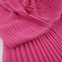 Kain Pleated Chiffon Mutiara 1CM/0.5CM 100% Polyester 75D High Twist untuk Gaun