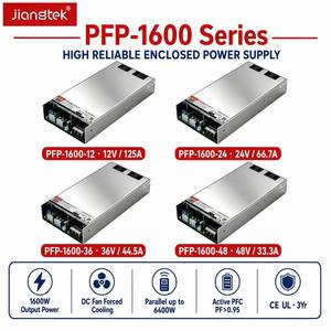 Alimentation industrielle Jiangtek PFP-1600 1600W 12V 24V 36V 48V PFC 93% d'efficacité, ventilateur DC, signal DC OK, télécommande ON/OFF, tension constante - Product Image 1