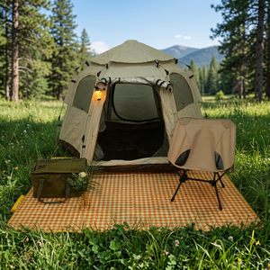 Tente hexagonale automatique imperméable en bâche Oxford robuste pour camping, auvent et bâche de protection - Product Image 3