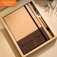 Carnet ligné A5 personnalisé OEM en liège et PU, style minimaliste, pour cadeau boutique de marque verte, faible MOQ, échantillon