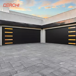 باب مرآب فاخر من الألومنيوم مقاس 18×8 و16×7 من ديرتشي، معزول بالرغوة البولي يوريثين، أوتوماتيكي للبناء السكني - Product Image 1