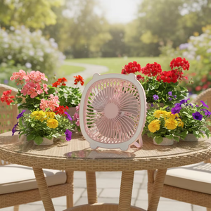 Ventilador de Escritorio Silencioso para el Hogar, Ventilador de Mesa Refrescante para Verano, Ventilador de Escritorio para Exteriores con Motor - Product Image 1