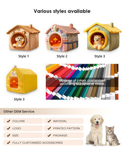 Abri pour chat en molleton de corail de couleur personnalisée coussin chauffant facile à assembler pour animaux de compagnie pour l'hiver respirant et sûr pour la maison des chats - Product Image 6