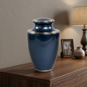 Eco-Friendly Metal Cremation Urn & Monument Handmade Memorial Keepsake Coffin Accessory-Indian Home Crafts - Product Image 1