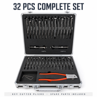 Outils de serrurerie automobiles Lishi durables et professionnels, 32 pièces, conçus pour un travail précis sur les serrures de porte, compatibles avec toutes les marques