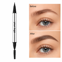 Crayon à sourcils liquide naturel anti-transpiration, double embout, longue tenue, marque privée