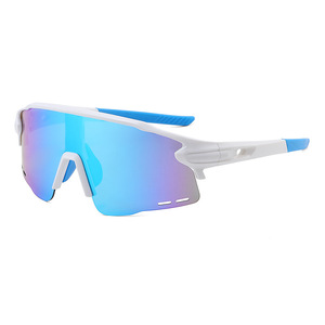Cycling Glasses <b>White</b> <b>Frame</b> Pc Lens Uv400 Anti Slip Outdoor Sports Sun Protection For Men And Women - Product Image 4