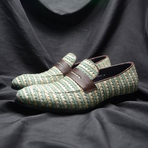 2025 New Model Men's Trendy High Quality Business Casual <b>Square</b> Loafers Lace-Up Closure Anti-Slip Lightweight Breathable Luxury - Product Image 1