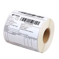 Étiquettes adhésives en papier thermique imperméable de la marque LY, utilisation logistique, papier rectangulaire vierge, impression de codes-barres uniques, autocollants personnalisés