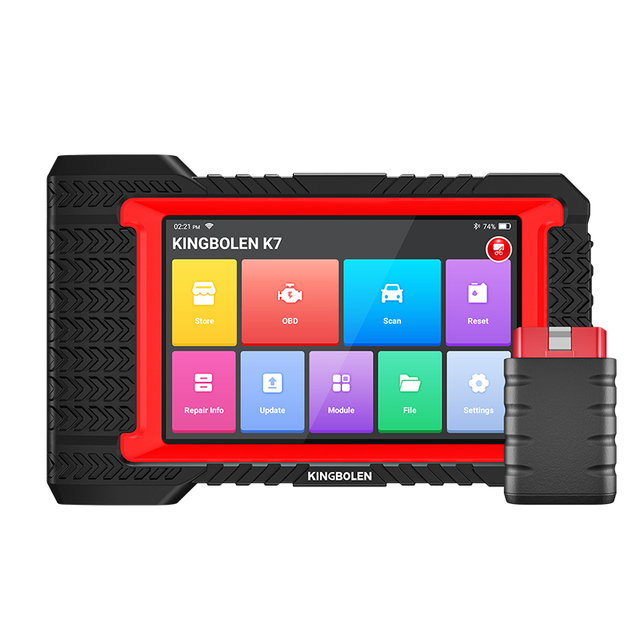 Kingbolen K7 Elite OBD2 Scanner Diagnostic Tool for All Cars With ECU Coding CANFD Free Update