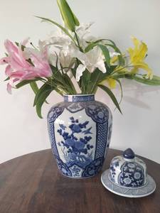 Vaso di fiori blu e bianco grande in <span class=keywords><strong>ceramica</strong></span> cinese vaso di zenzero vintage <span class=keywords><strong>per</strong></span> <span class=keywords><strong>orchidee</strong></span> - Product Image 4