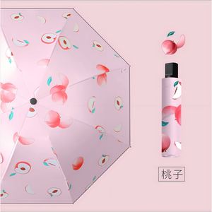 Wholesale Fruit Pattern Folding <b>Children's</b> <b>Child</b> Kid Student Durable Manual Female Anti-Ultraviolet Rain Umbrella - Product Image 4