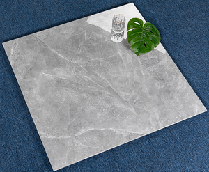 Carreaux de sol carrés en porcelaine au design moderne de Foshan 60x60cm & 80x80cm, carreaux en céramique antidérapants, effet marbre, polis - Product Image 2