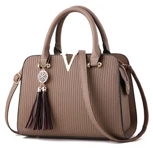 New Design Ladies Tote Bag Fashion PU Leather Ladies Handbag with Single Shoulder Strap