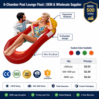 Chaise longue flottante gonflable en maille pour piscine extérieure, pour adulte, avec anneau en PVC, chaise suspendue en filet pour la plage