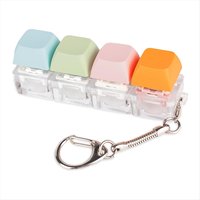 Custom Cat Switch Keycap Acrylic Eco-friendly Cartoon Keychain with Logo Design DIY Keyboard Keychain for Stress Relief