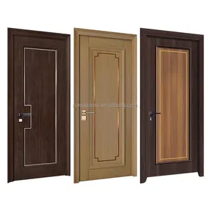 Межкомнатные деревянные двери из ПВХ, качели, французская дверь для виллы, звукоизоляция внутри дверей с умным замком