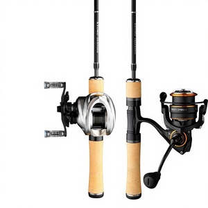 Caña <span class=keywords><strong>de</strong></span> Pescar Kemeilong Autumn Wood Multisección con Anillas Fuji, Secciones Variables, Lista para Viajar, Set <span class=keywords><strong>de</strong></span> Spinning - Product Image 1