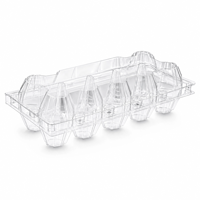 Support à œufs en PET transparent pour réfrigérateur, boîte de rangement empilable de qualité alimentaire pour œufs, idéal pour la cuisine et le réfrigérateur