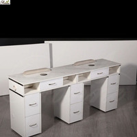 Haute qualité en bois de luxe spa salon acrylique table à ongles en gros