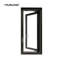 Fenêtre à battant en aluminium sur mesure pour hôtel, cadre ultra fin, basse émissivité, rupture de pont thermique, insonorisée, économie d'énergie