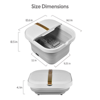 Baignoire de massage des pieds pliable avec rouleaux manuels, chauffage automatique, maintien au chaud, bassin de spa électrique filaire 110V/220V 50-60Hz, soulagement du stress