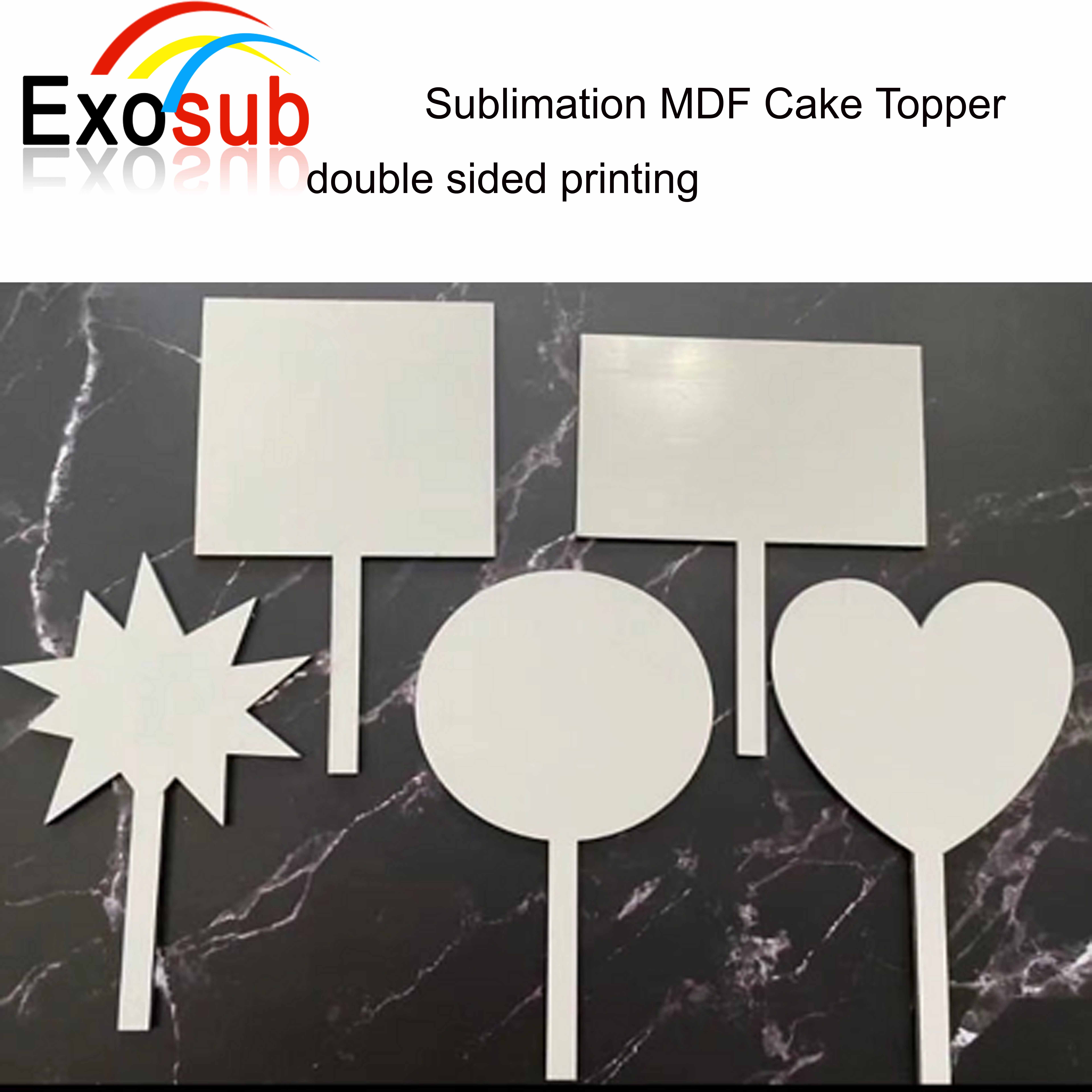 Экзосублимационный Топпер для торта из МДФ, деревянная заготовка для теплопередачи