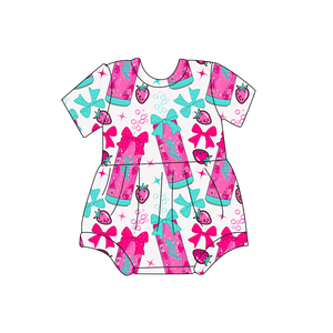 Bebek Giysileri 0-2Y Yaz Unisex Tulum Tulumlar Damalı Baskı Spandex Bambu Elyaf Fermuar Kapatma Yıkanabilir Rahat Kısa - Product Image 3