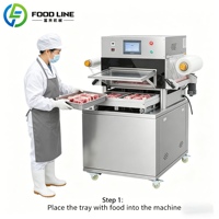 Machine de scellage de conteneurs alimentaires en plastique, scelleuse de barquettes de table à chaud