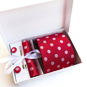 Conjunto de Corbata de Lujo Personalizada para Hombre, Corbata de Seda Estampada con Diseño Paisley Floral, Pañuelo de Bolsillo y Gemelos, Set de Regalo para Hombre - Product Image 6