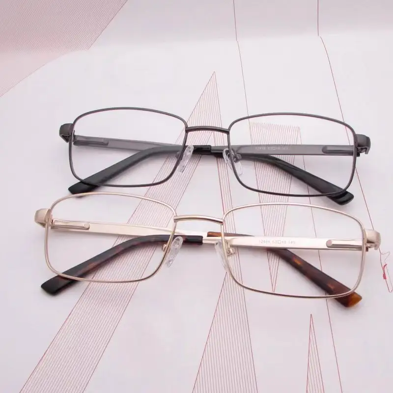 Factory Stock Retro Metal eyeglasses frames High quality eyewear glasses frames Gold and gun color