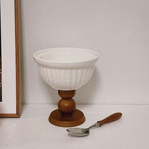 French Retro High-End Ceramic Bowl Set Tall <b>Vintage</b> Design Style for Dessert or Jewelry Storage for Parties - Product Image 3