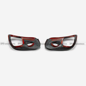 Cubierta de faro antiniebla delantero de fibra de carbono seca para Abarth 595 695 2017-2024, adhesión directa - Product Image 3