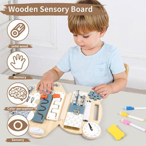 Montessori Baby orso in legno Double face occupato tavolo da <span class=keywords><strong>disegno</strong></span> educativo irrequieto <span class=keywords><strong>di</strong></span> apprendimento giocando a giocattoli per i più piccoli - Product Image 3