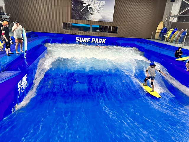 Commercial Tail Wave Surf Simulator Machine Outdoor/Indoor Capacity Factory Direct Price Light Blue