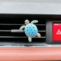 Mignon Tortue De Voiture Vent Clip Désodorisant En Alliage Rétro Design Diffuseurs D'arôme Rechargeable De Voiture désodorisant