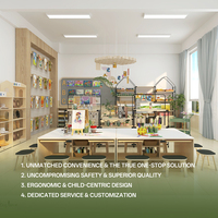 Ensemble de meubles de sécurité en bois massif pour la maternelle Hikeylove, meubles d'apprentissage interactifs multifonctionnels écologiques et durables pour bébés